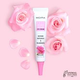 Crema para ojos de escualano y colágeno rosa