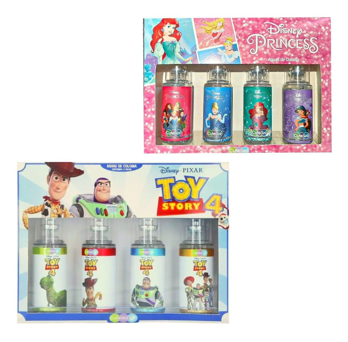 2 Set De Perfume Infantil Princesas Y Toy Story 4pz C/u Gbc