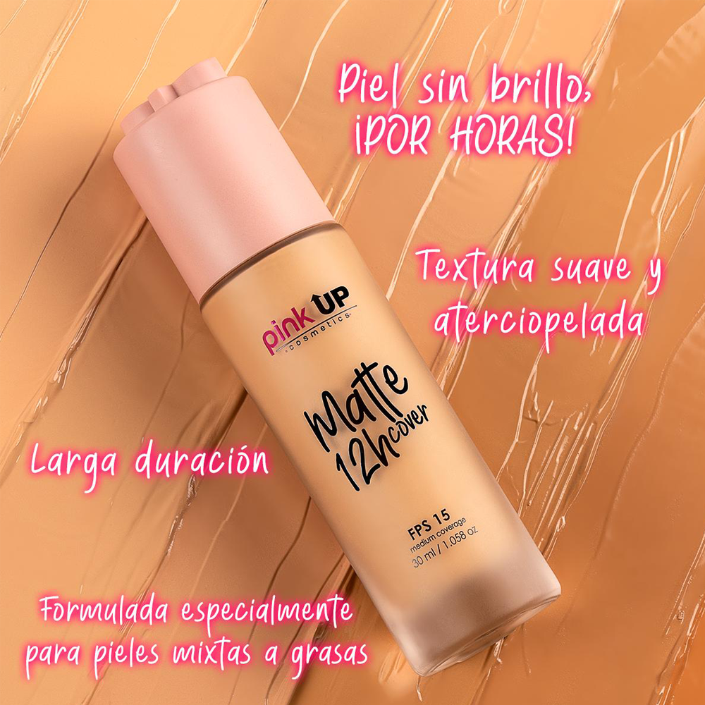 Pink Up maquillaje Liquido Mate 12 Hrs