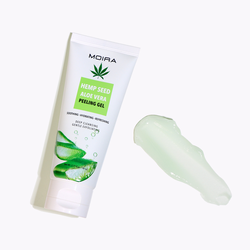 Gel exfoliante de aloe vera y semillas de cáñamo