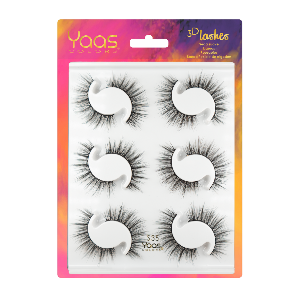 3D LASHES 6 PARES  -- S35