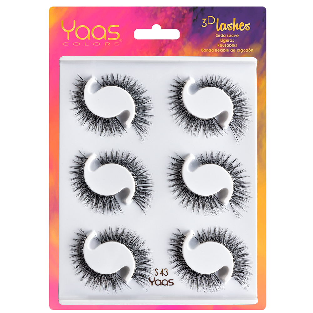 3D LASHES 6 PARES  -- S43