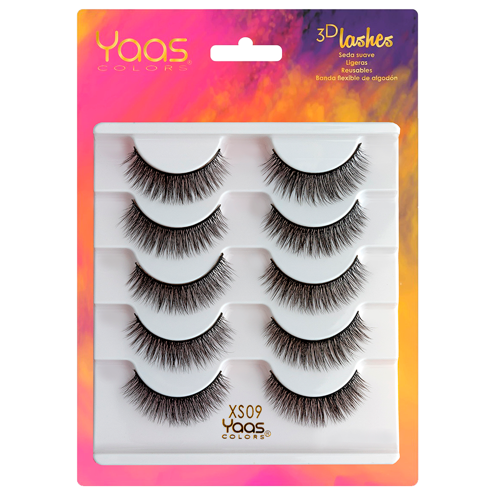 3D LASHES 5 PARES  -- XS09